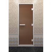 Дверь DOORWOOD Бронза матовая ХАМАМ 1900х700 DW00806 (левая)