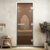 Дверь DOORWOOD Бронза ХАМАМ 1900*700 DW00796 (левая)