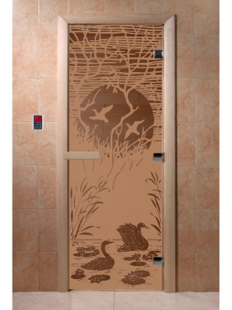 Дверь DOORWOOD Бронза матовая Лебединное озеро 1900*800 
