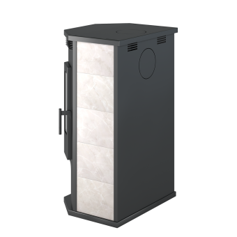 Печь-Камин ASTON 12 кВт (200 м3) Призматик с плитой