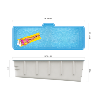 Композитный бассейн SwimTrack 56